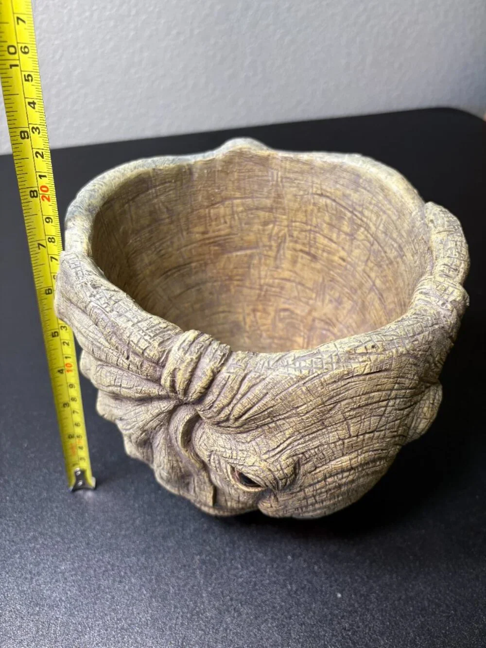 Vintage Resin Elephant Planter